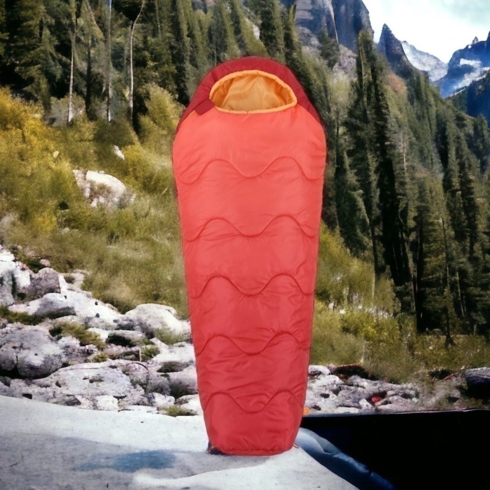 Firefly Mummy Sleeping Bag Youth Age 9-12 Red Orange NEW